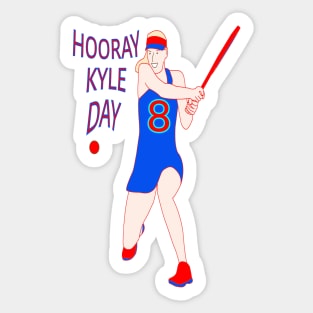 KYLE DAY RETRO TENNIS PLAYER GIRL NUMBER 8 Sticker